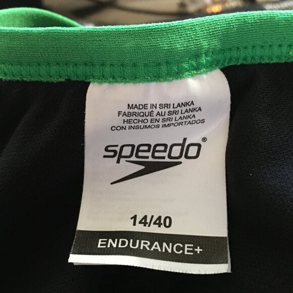 SPEEDO "Endurance+" Flyback Training One Piece Black/Green - Picture 7 of 11